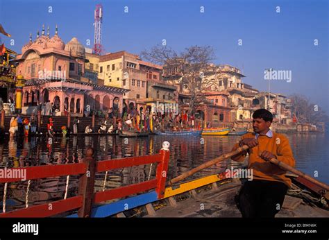 India Uttar Pradesh Mathura Krishna S Native Town Vishram Ghat On