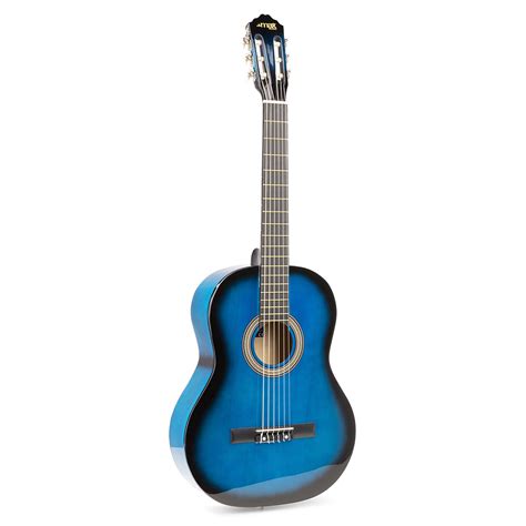 MAX SoloArt Blue Classic Guitar Pack With Soft Case Tuner