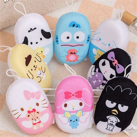 Kawaii Sanrio Bath Ball Hellokitty Mymelody Cinnamoroll Kuromi Cartoon