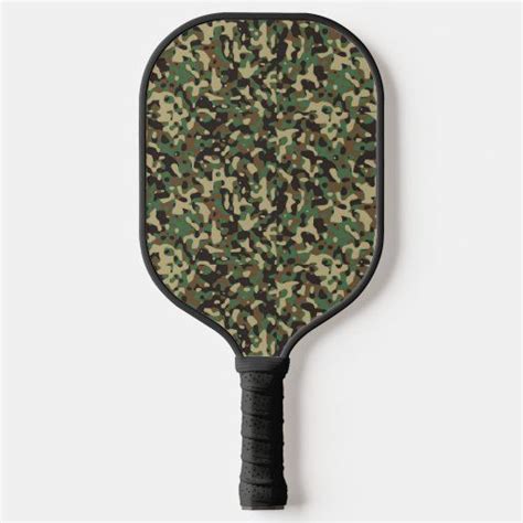 Green And Black Camouflage Patterned Pickleball Paddle Zazzle