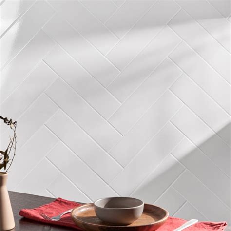 Colorplay White X Glossy Crackled Ceramic Tile Tilebar