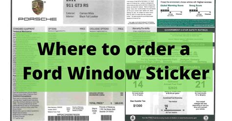 Ford Window Sticker Explained At Andrew Kaplan Blog