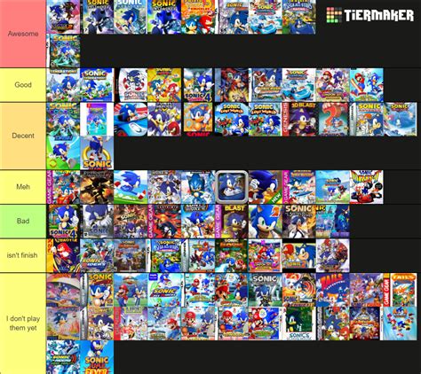 Sonic The Hedgehog the ultimate Tier List (Community Rankings) - TierMaker