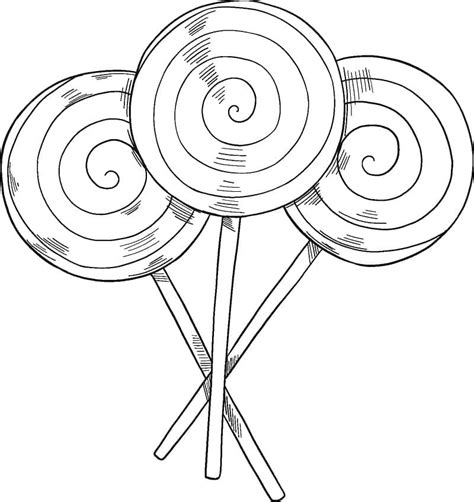 Free Coloring Pages Lollipops