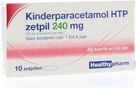 Healthypharm Paracetamol Kind 240 Mg 10 Zetpillen Pijnstillers