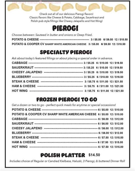 Online Menu Of Pierogi Pizza Plus Restaurant Carbondale