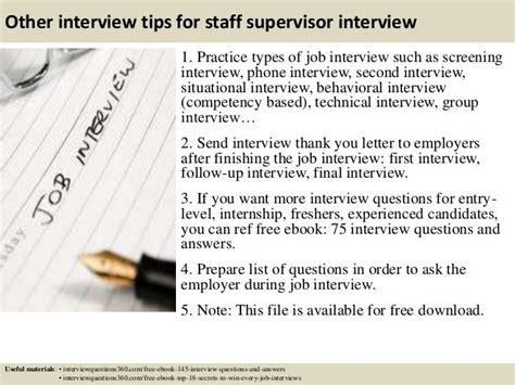 Top 10 Staff Supervisor Interview Questions And Answers