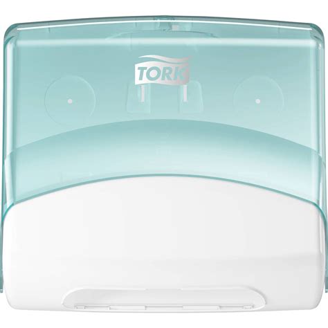 Tork 654000 Performance Towel Dispenser Plastic White/Turquoise Durable