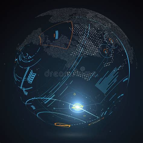 Futuristic Globalization Interface Stock Vector Illustration Of