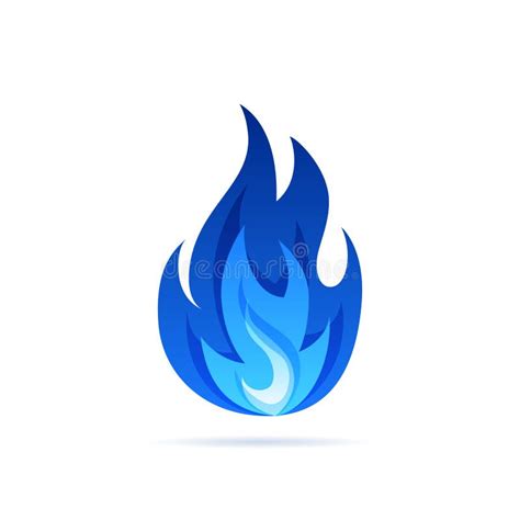 Llama De Fuego De Gas Ilustración Vectorial En Estilo Plano