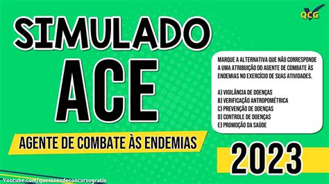 Simulado Ace Agente De Combate S Endemias Youtube