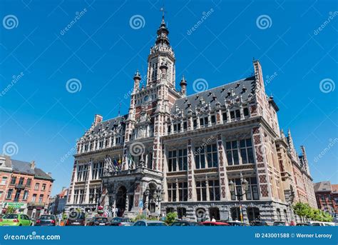 Schaerbeek, Brussels, Belgium - the Facade of the Town Hall in Neo ...