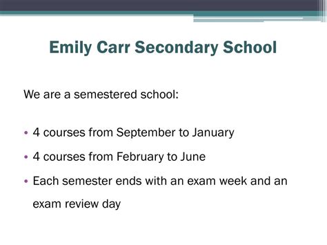 PPT - Welcome to Emily Carr Secondary School PowerPoint Presentation ...