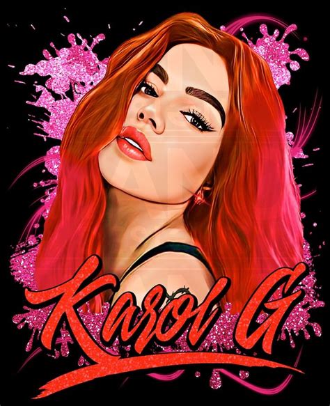 Karol G Red Hair Png Descarga digital Sublimación de archivos Karol G