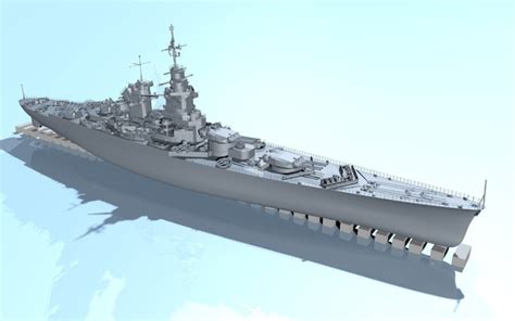 battleship bismarck 3d model