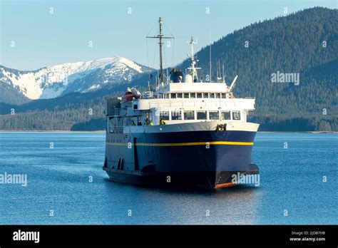 Alaska Marine Highway Ferry Leconte Arrives In Tenakee Springs