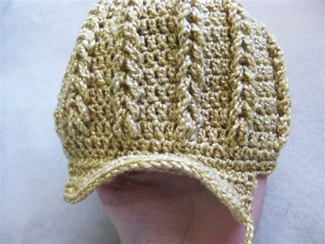 Brim and Cables Baby Hat - Kickin Crochet