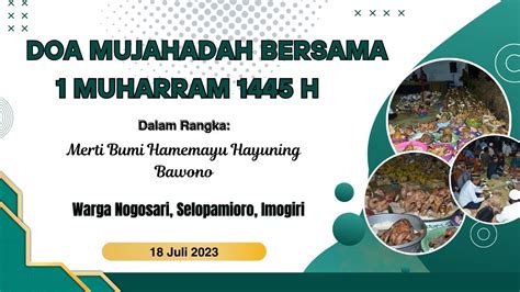 MUJAHADAH MALAM 1 MUHARRAM 1445 H WARGA DUSUN NOGOSARI YouTube