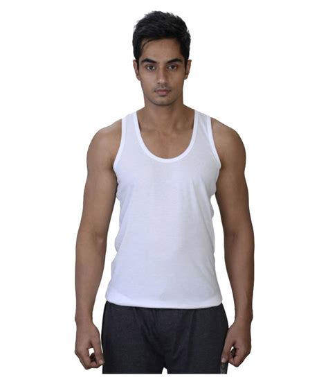 Park Avenue White Sleeveless Vests Pack Of 2 Buy Park Avenue White