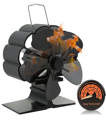 Amazon Petchor Blades Wood Stove Fan Heat Powered Fan Stove