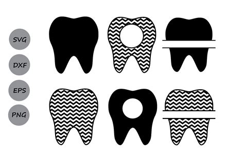 Tooth SVG Tooth Monogram SVG Teeth SVG Dentist Tooth Svg Cut Files