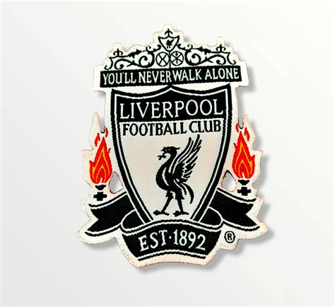 Logo Patch Woven Emblem Club Bola Liverpool Hitam Putih Lazada