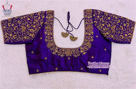 Pin By Prabha Blouses On Prabha Blouses Hand Work Blouse Design Churidar Neck Designs Blouse