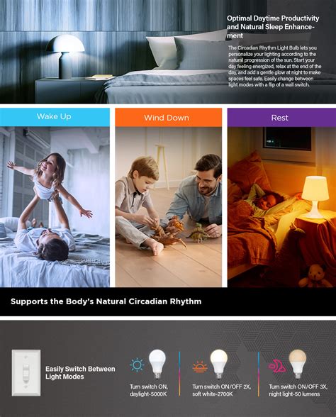 A19 Day And Night Circadian Night Light Led Light Bulb