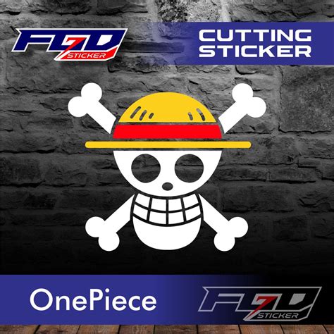 Jual Cutting Stiker One Piece Variasi Motor Mobil Helm Sticker Timbul