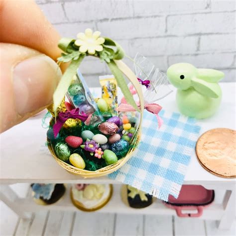 Miniature Easter Basket 112 Scale Etsy In 2020 Easter Baskets