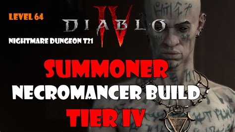 DIABLO 4 Unstoppable Summoner Necromancer Build Tier 4 YouTube