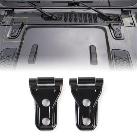 2pcs Abs Car Hood Engine Hinge Cover Trim For Jeep Wrangler Jl Jt 2018 Black Ebay