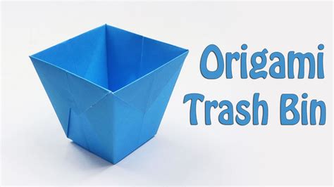 How to Make Origami Trash Bin - Easy Paper Trash Bin Tutorial