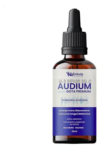 1x Audium Gotas 30ml Original Fórmula Premium audição Parcelamento