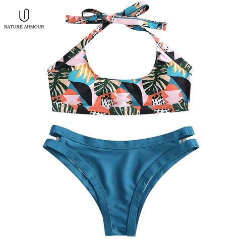 Nature Armour New Bikini Sexy Printed Strap Swimwear Women S