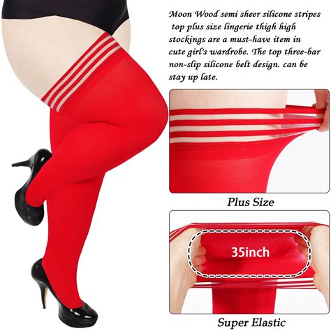 55d Semi Sheer Thigh Highs Stockings For Women Moon Wood