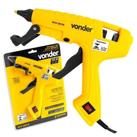 Pistola Profissional De Cola Quente - Pistola de Cola Quente Profissional Grande 100W Vonder - Bastão 12mm ...