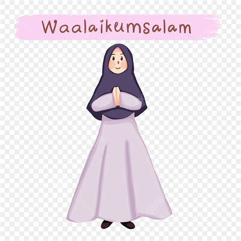 Cute Cartoon Muslimah Hd Transparent Cute Cartoon Muslimah Say Salam