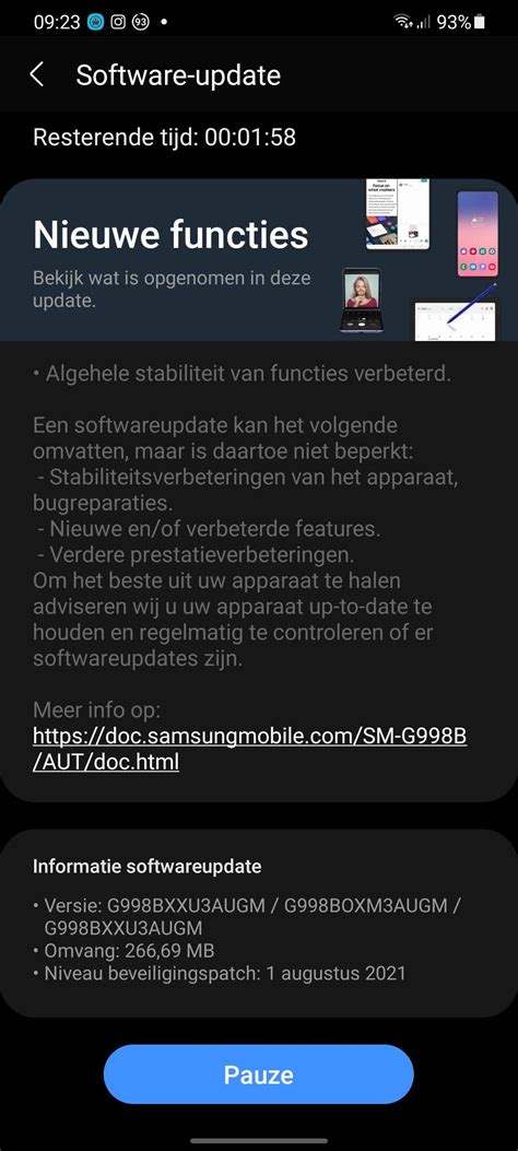 Samsung Galaxy S21 Beveiligingsupdate Van Augustus Beschikbaar