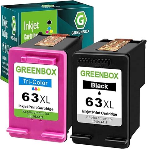 Greenbox Remanufactured 63xl High Yield Ink Cartridge Combo Pack Replacement For Hp