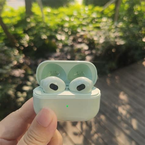 Soft Green wireless earbuds, bluetooth earphones, audio product in 2024 ...