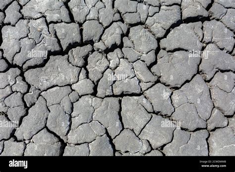 Drought Dried Cracked Earth Cracks In Clay Water Shortage Problem