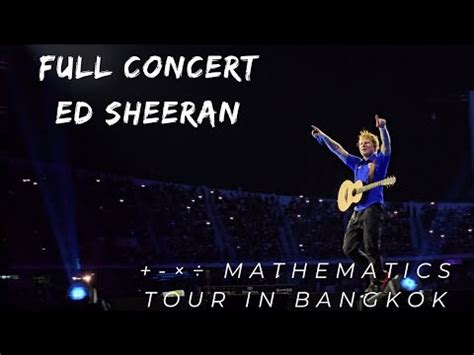 4K Ed Sheeran Fancam X Mathematics Tour In Bangkok