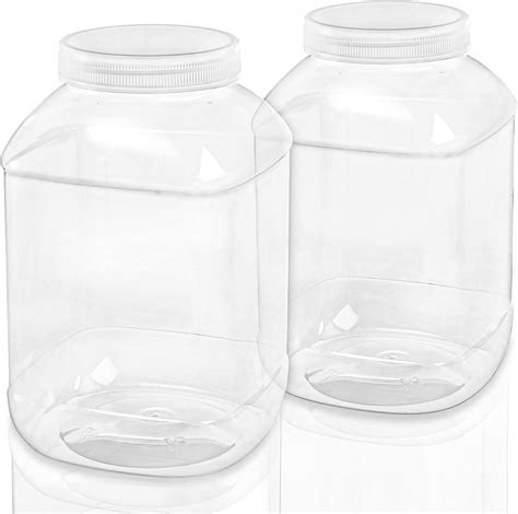 Amazon Pinnacle Mercantile Crystal Clear Pet Plastic Jars With