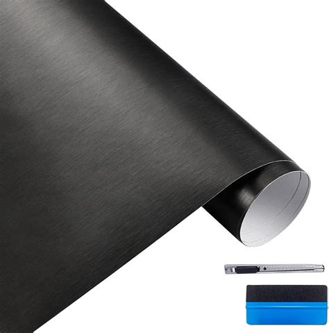 Amazon Lzlrun Brushed Metallic Steel Vinyl Wrap Roll With Air