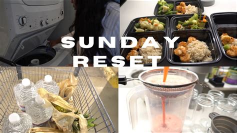 Sunday Reset Cleaning Brunch Grocery Shopping Meal Prep