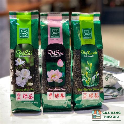 Trà THÁI NGUYÊN Phúc Long 100g | Lài - Sen - Xanh Thái Nguyên Phúc Long ...