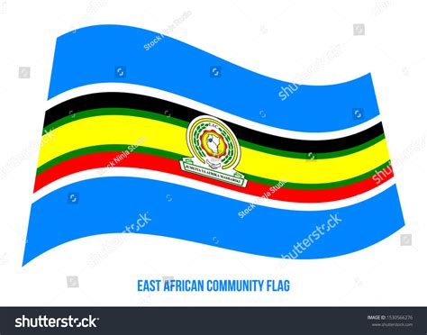 East African Community Flag Waving Vector Stock Vector (Royalty Free ...