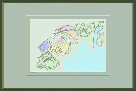 Hand Paint Ink Sketching Still Life 24259966 Vector Art At Vecteezy