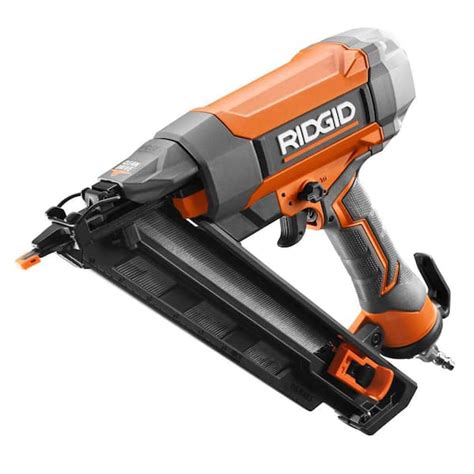 Ridgid Pneumatic Gauge In Angled Finish Nailer With Clean